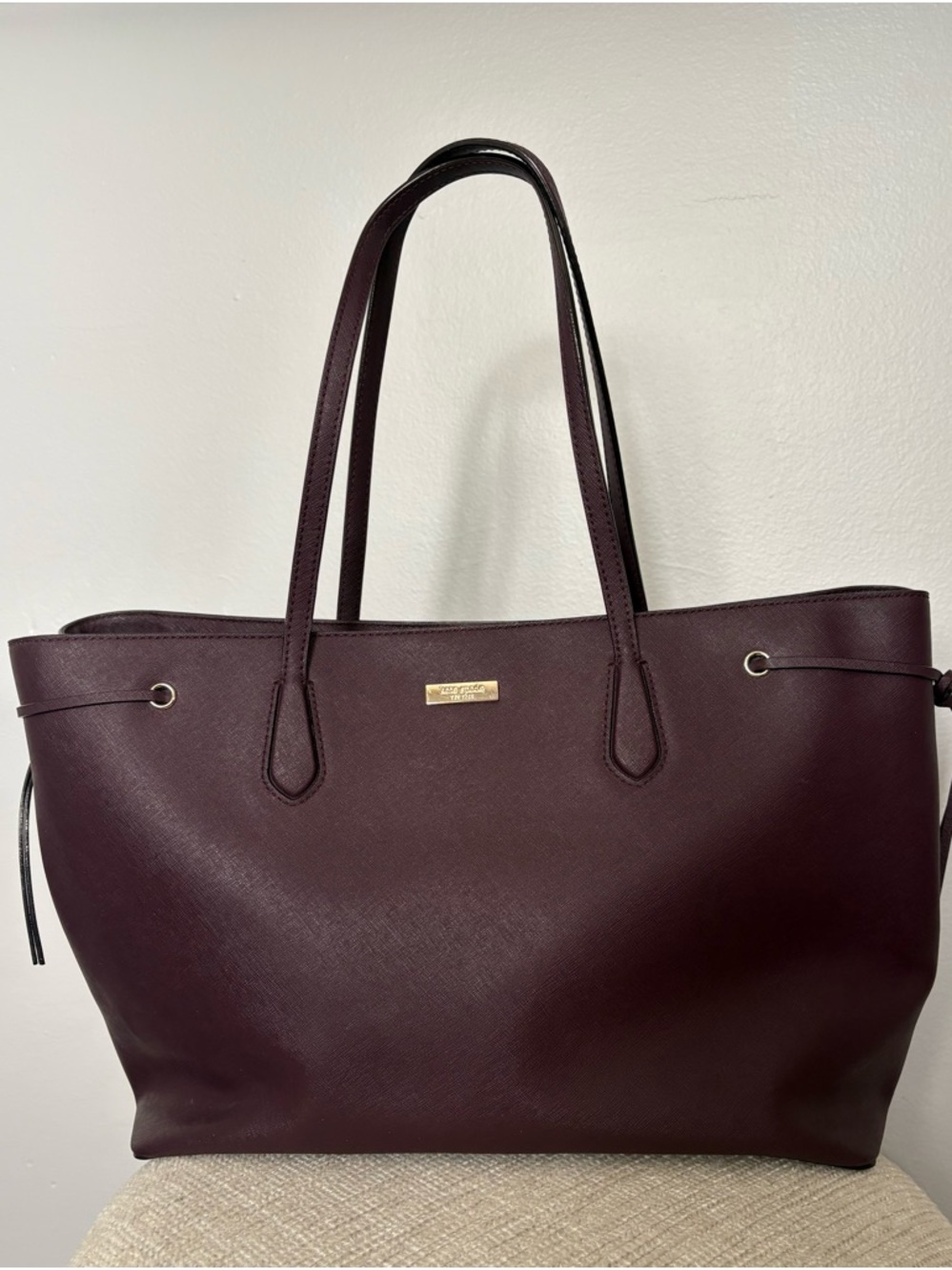 Kate Spade Laurel Way Ari Large Tote Purple Saffiano Leather - Picture 3 of 16